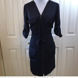 BCBG Klee Navy Cargo Zip-Up Dress